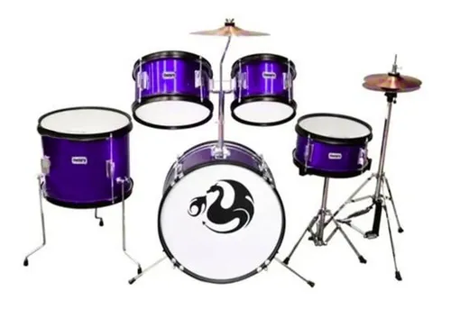 Batería Junior CNBT017 Century Morada 5 Piezas Aro Negro