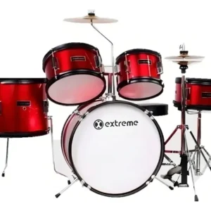 Batería Junior EXBT024 Extreme Roja 5 Pzas Aro Negro