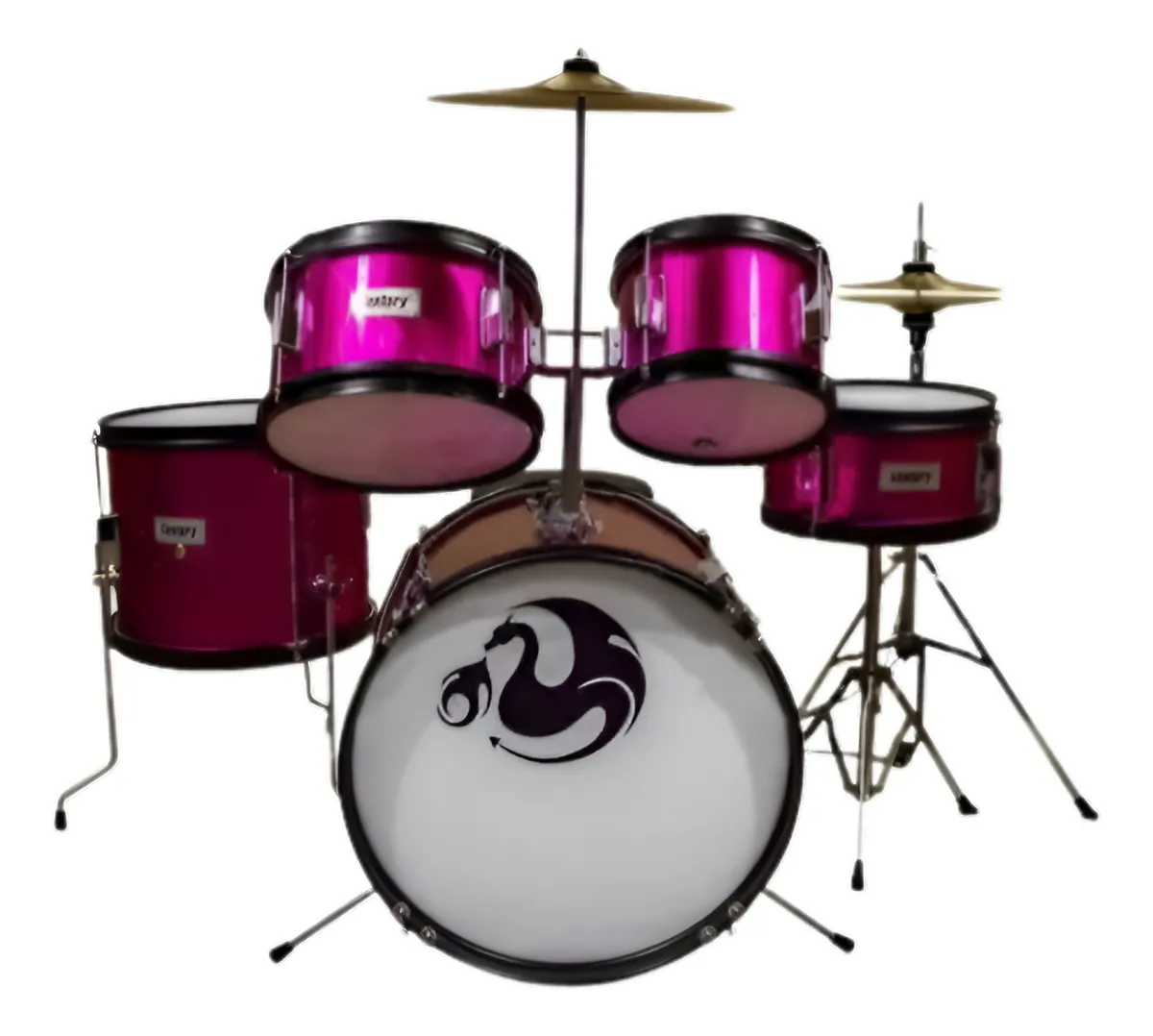 Batería Junior Century 5 Pzas Aro Negro, Rosa - Set Musical Infantil / Junior CNBT015