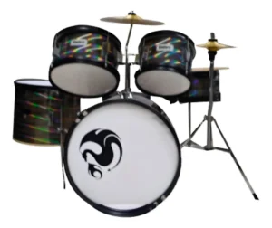 Batería Junior Century 5 Pzas Aro Negro, Gris 3D - Set de Batería Intermedio CNBT048