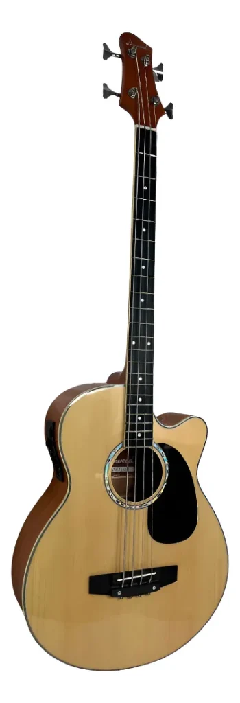 Bajo Electroacústico de 4 Cuerdas Danwood B4EQ con Tapa de Pícea