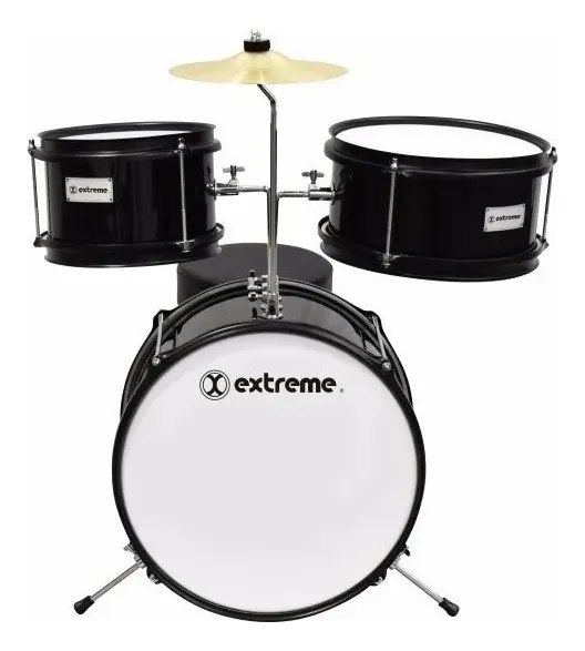 Batería Kinder Extreme 3 Piezas, Negra - Ideal para Primeros Golpes EXBT068