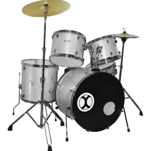Batería Acústica Profesional Extreme 5 Pzas Aro Cromo, Plata Sparkle - EXBT071