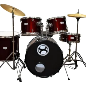 Batería Profesional Extreme 5 Pzas Aro Cromo, Marrón Rayado - Set de Batería EXBT082