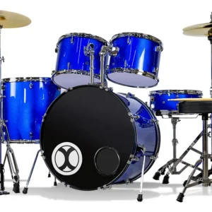 Batería Profesional EXBT064 Extreme Azul Metálico 5 PZS Aro Color Cromo