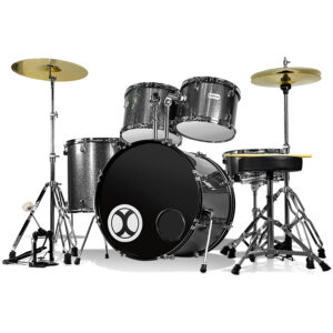 Batería Profesional CNBT061 Extreme Gris Sparkle 5 Pzas Aro Color Cromo