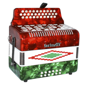 Acordeón Farinelli 3012FAB Tono Fa Bandera 31 Botones 12 Bajos