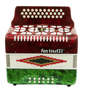 Acordeón Farinelli 3012FAB Tono Fa Bandera 31 Botones 12 Bajos