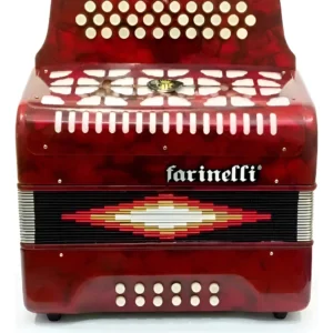 Acordeón de Botones Farinelli Sol Rojo 3012R 31 Botones 12 Bajos