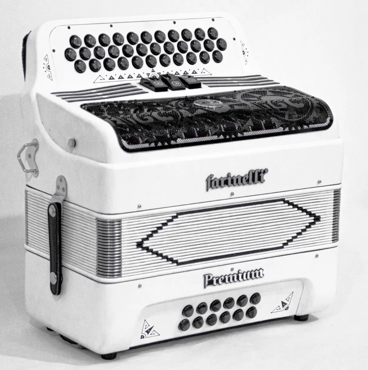 Acordeón de Botones Farinelli Premium Fa Blanco, 3 Registros 3412FAWHG