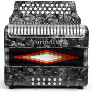 Acordeón de Botones Farinelli FA Gris Parrilla Metal 3012FAGP