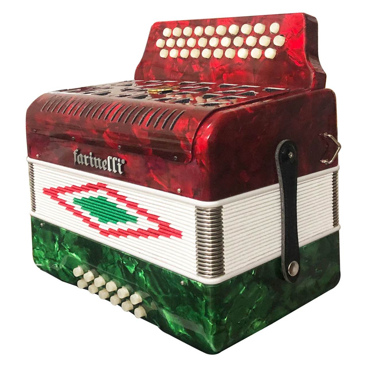 Acordeón de Botones Farinelli 3012B Tono Sol Diseño Bandera 31 Botones 12 Bajos - Image 2
