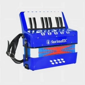 Acordeón Infantil Farinelli Acjrfazn Azul 17 Teclas 8 Bajos