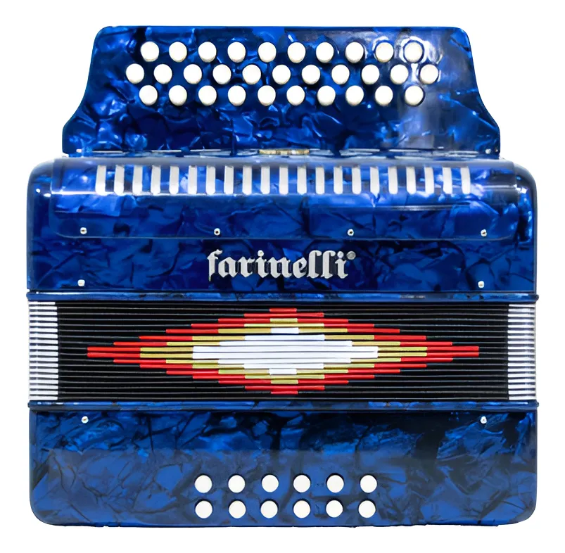 Acordeón de Botones Farinelli Fa Azul 3012FAA 31 Botones 12 Bajos