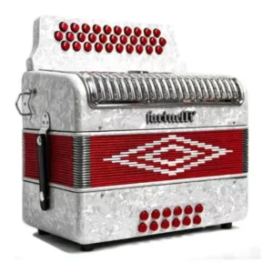 Acordeón de Botones Farinelli Premium 3012W2HG Tono Sol Blanco 31 Botones 12 Bajos