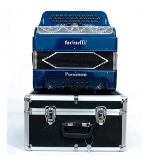 Acordeón de 34 Botones Farinelli Premium Fa Azul 3 Registros 3412FAAHG