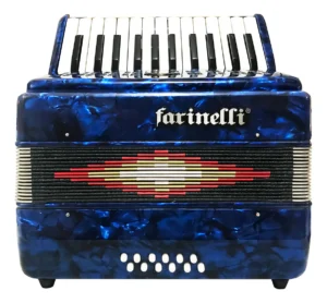 Acordeón Farinelli 1302A Azul 25 Teclas 12 Bajos