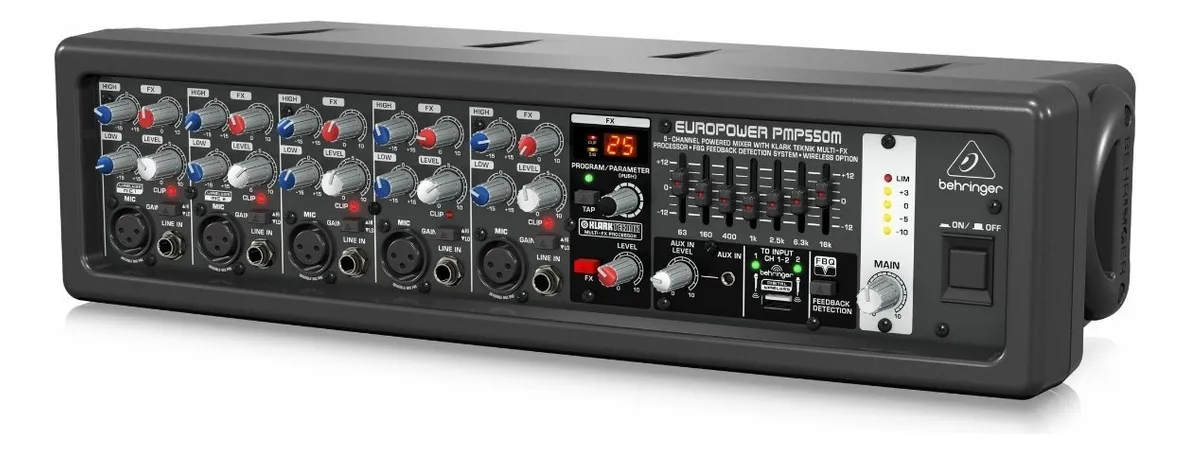 Mezcladora Amplificada Behringer PMP550M de 500W con Efectos - Image 3