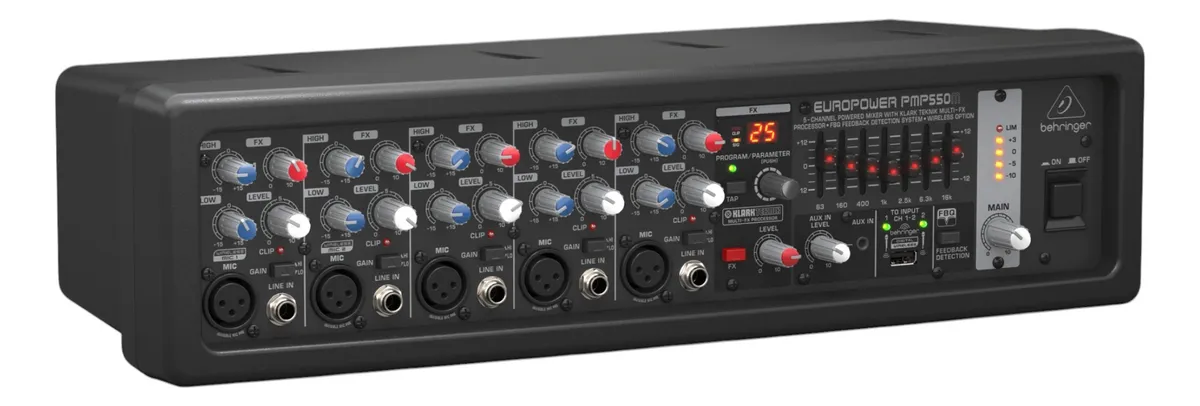 Mezcladora Amplificada Behringer PMP550M de 500W con Efectos - Image 4