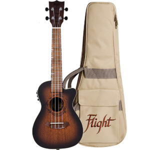 Ukulele soprano electroacústico Flight DUC 380 CEQ Amber