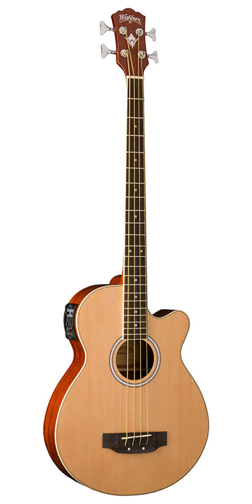 Bajo Electroacústico de 4 Cuerdas Washburn Mod. AB5K con Funda