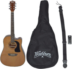 Guitarra Electroacústica Washburn AD5CE Pack