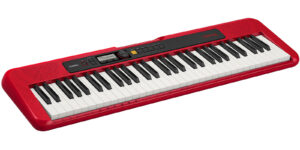 Teclado Casio Portátil CT-S200RD con Eliminadorde 61 teclas, portátil