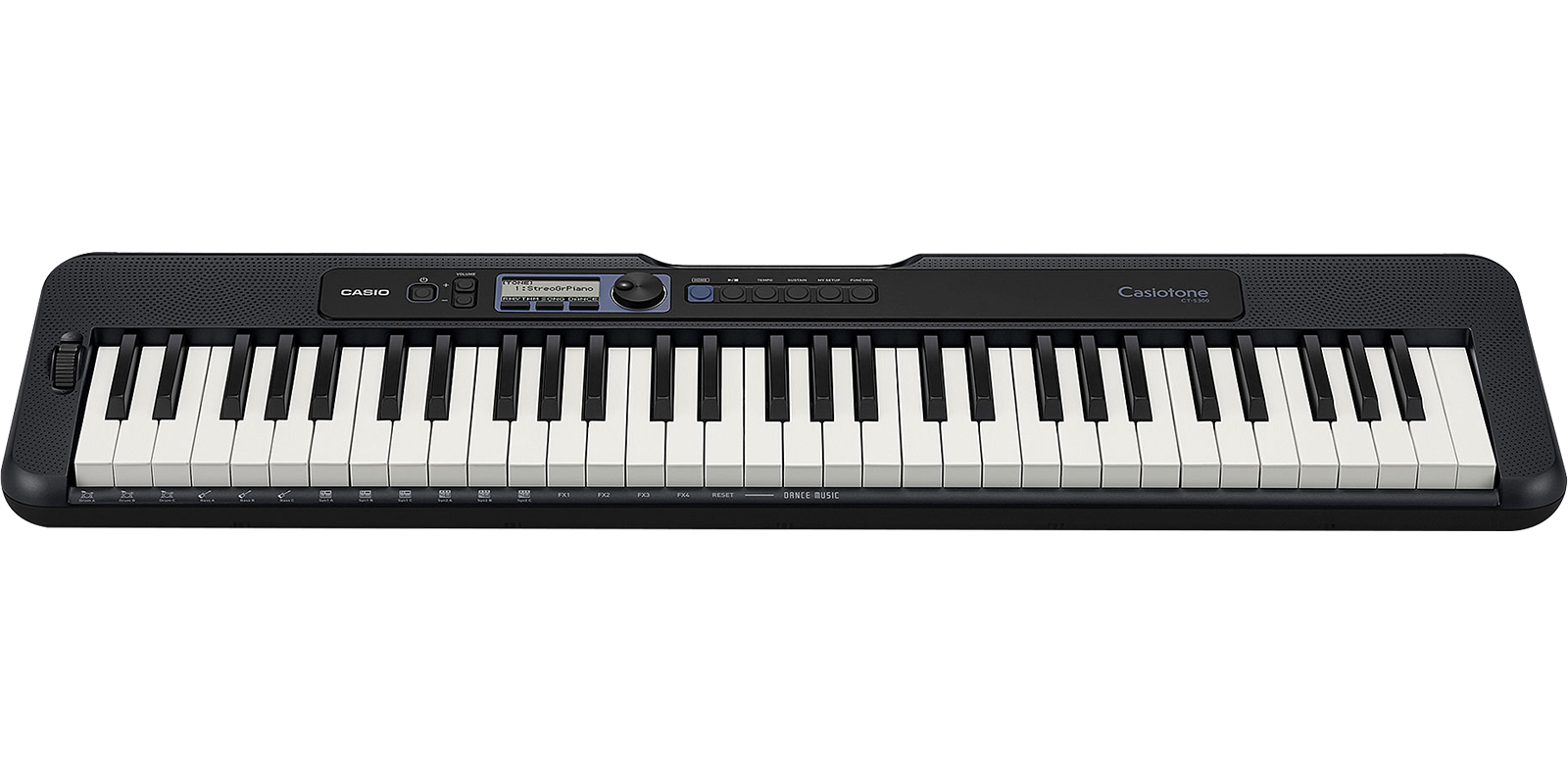 Teclado Casio Portátil CT-S300 con Eliminadorde 61 teclas, portátil