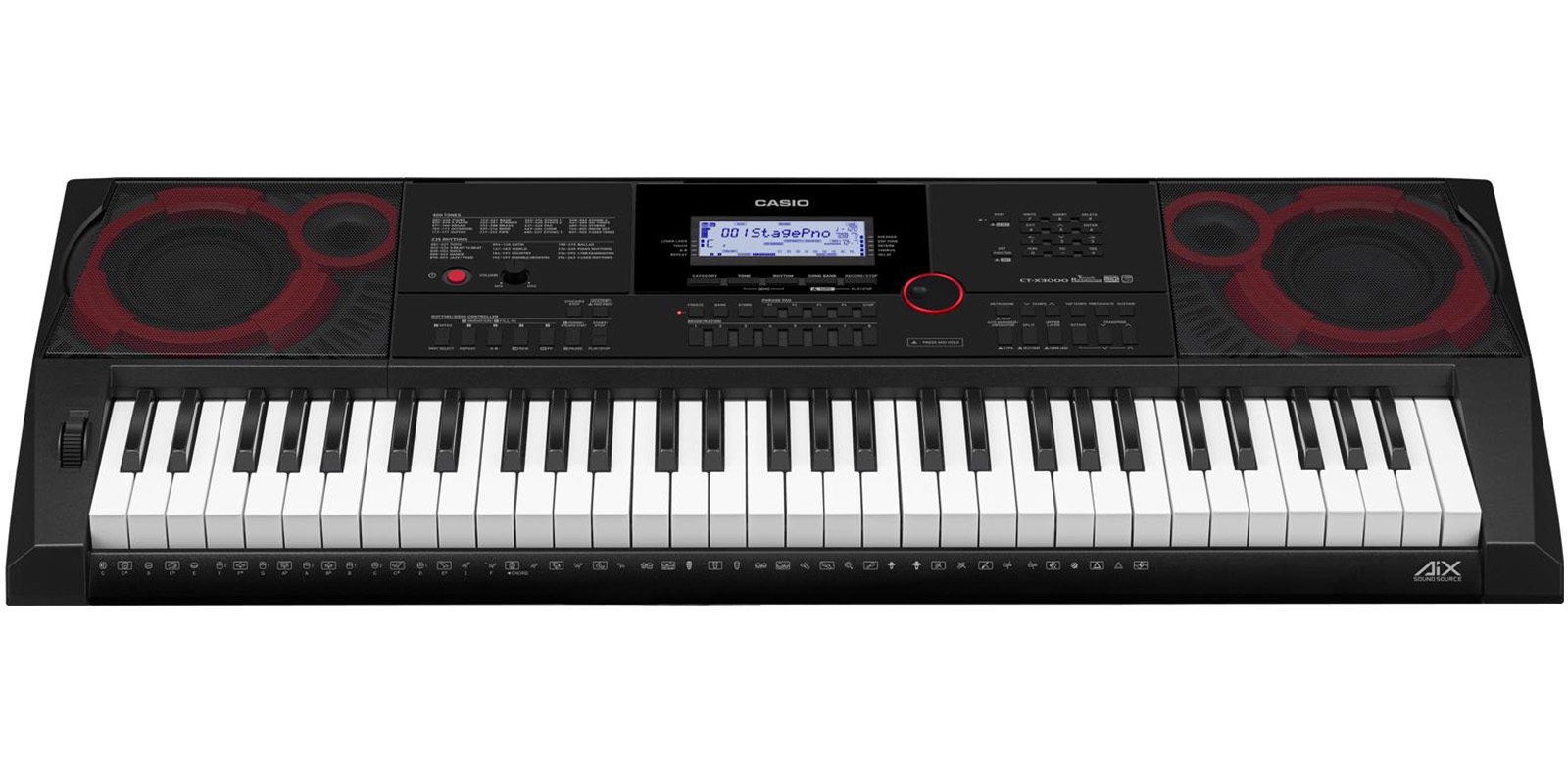 Teclado Casio Portátil CT-X3000 con Eliminadorde 61 teclas, portátil