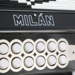 Acordeon Moretti Milan 34 Botones 3 Registros Tono de Fa Negro 34 botones