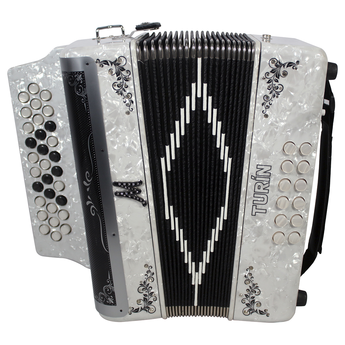 Acordeon Moretti Turin Tono de Fa Negro 31 botones