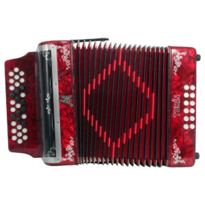 Acordeon Moretti Turin Tono de Sol Rojo 31 botones