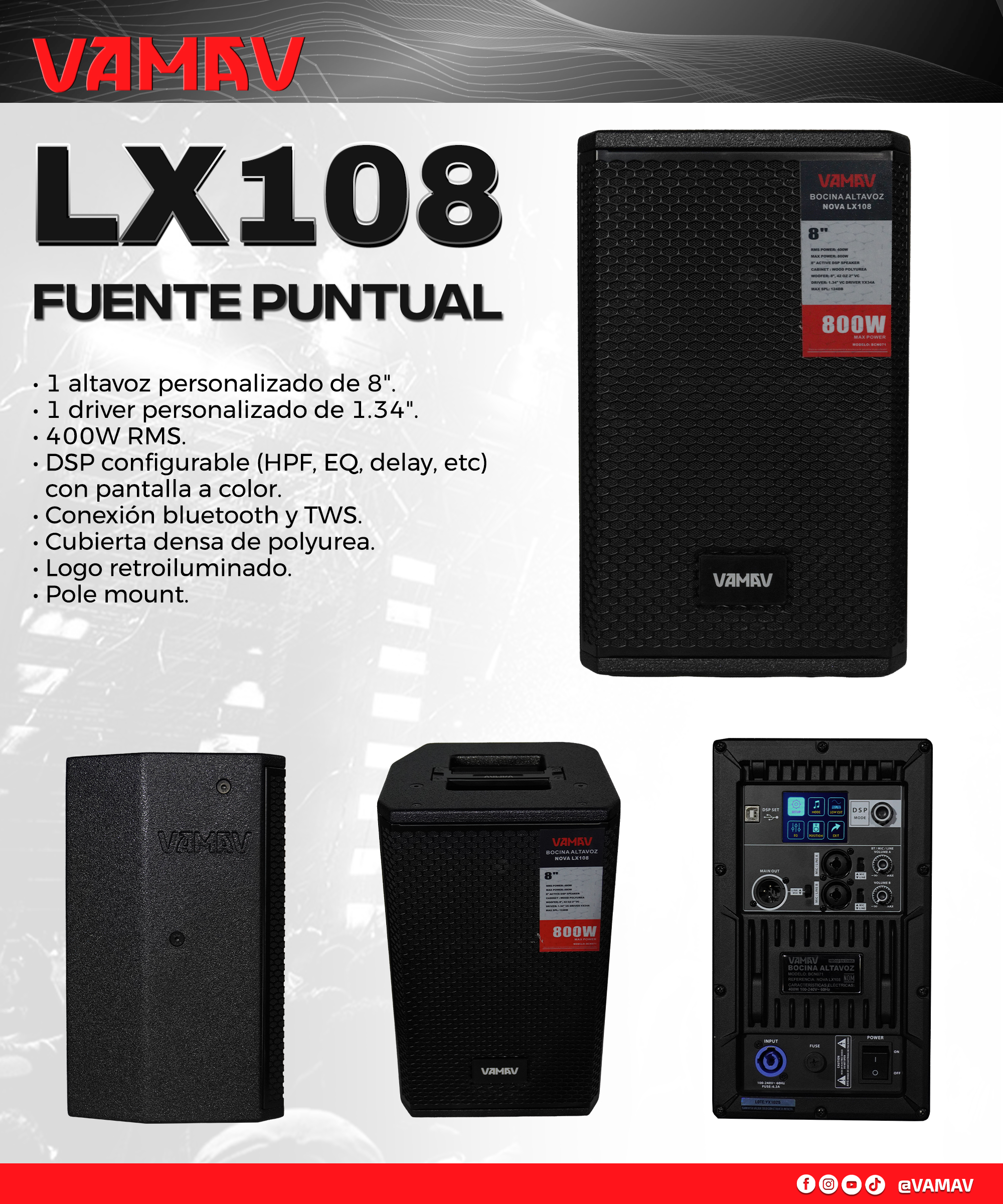 Ficha técnica VAMAV LX108