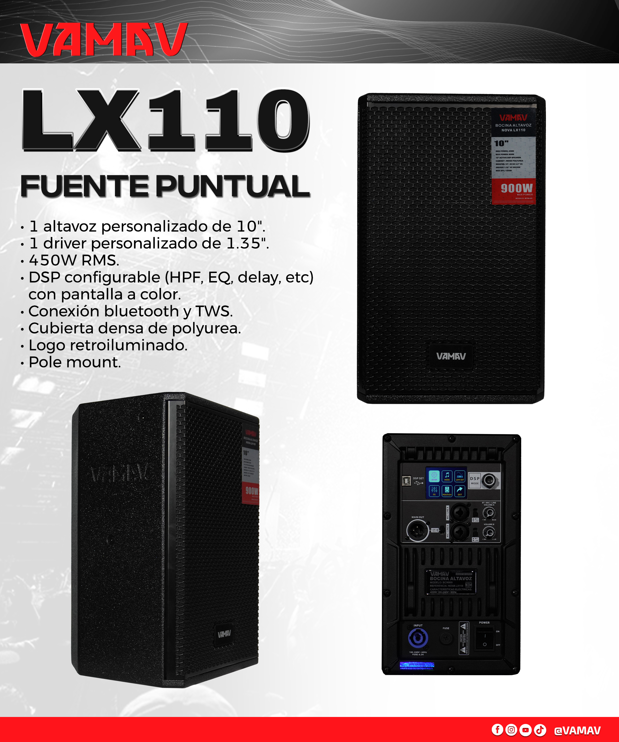 Ficha técnica VAMAV LX110