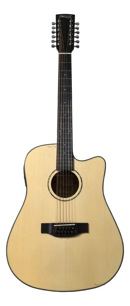 Guitarra Electroacústica de 12 Cuerdas Docerola McCartney Alto Brillo, Pastilla Fishman Presys+ 201 Color Natural CD-6012-NT