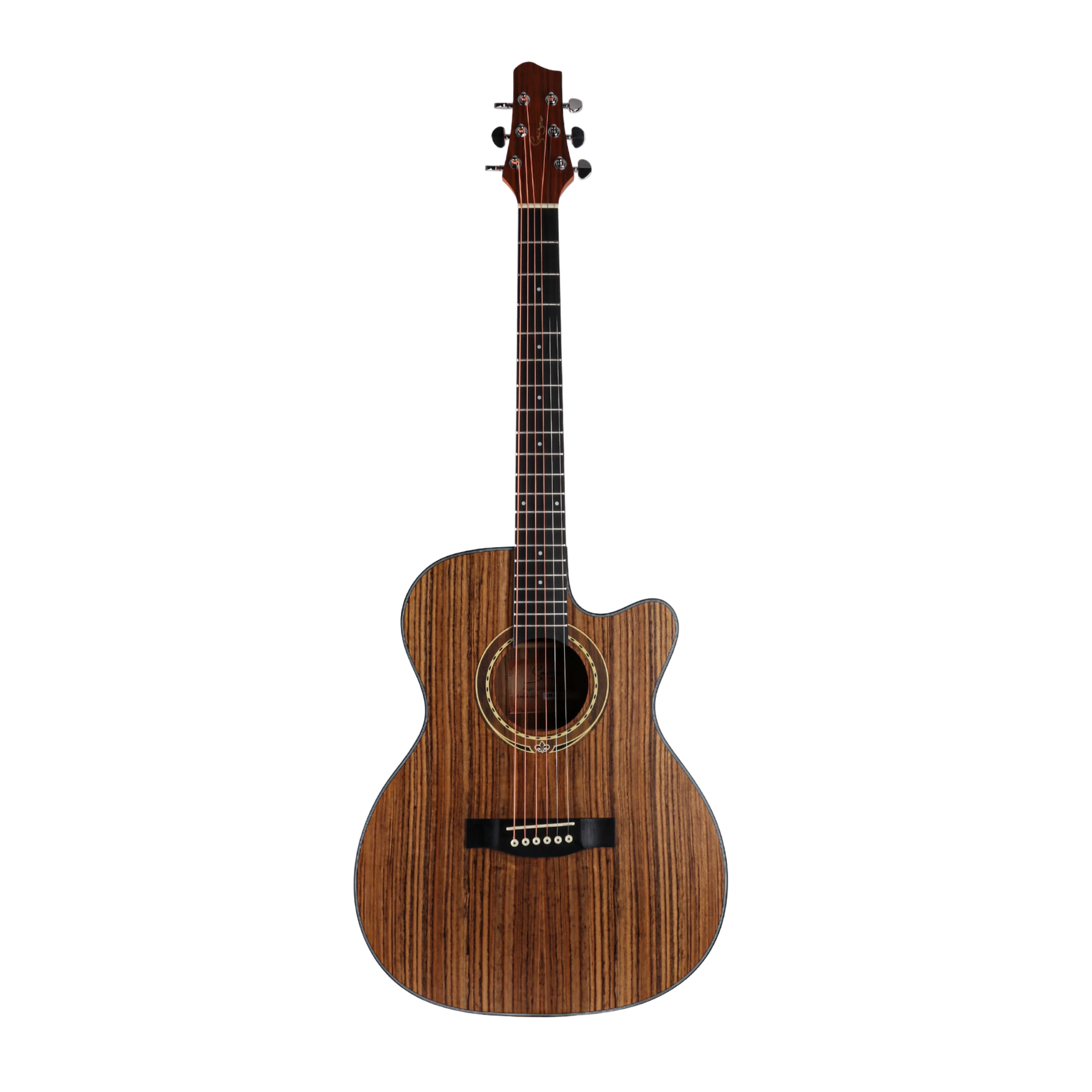 Guitarra Electroacústica Jumbo con Corte McCartney de 40 Pulgadas, EQ (S-Q4-MIC) Cuerpo: Tapa Superior, Tapa Inferior y Costados (Walnut) Nogal
