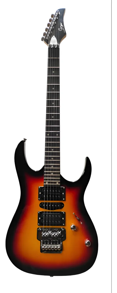 Guitarra Eléctrica Floyd Rose Smiger de 22 Trastes, Pastilla Sencilla y Dos Humbuckers. Cuerpo de Caoba S-G5-3TS