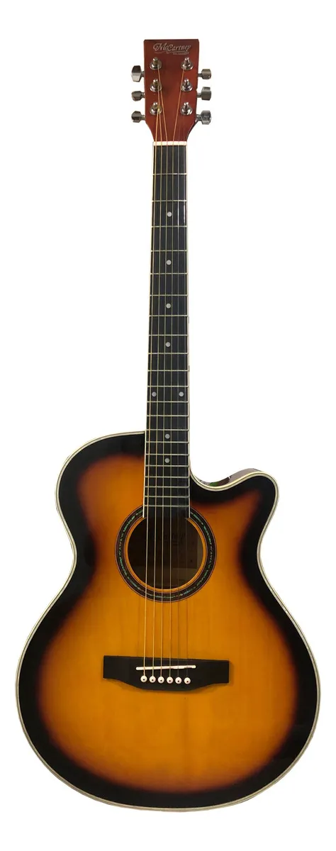 Guitarra Electroacústica McCartney QAG40EQ-SB-GS Sombreado Brillo Concha Nácar