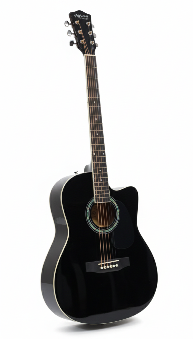 Guitarra Acústica McCartney 39 Pulgadas Tilo Negro Brillante C10-BK