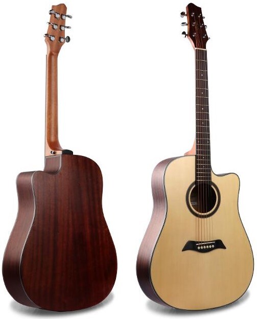 Guitarra Electroacústica Texana con Corte McCartney de 41 Pulgadas, EQ (S-Q4-MIC) Cuerpo: Tapa Superior Abeto, Tapa Inferior y Costados Mahogany Natural