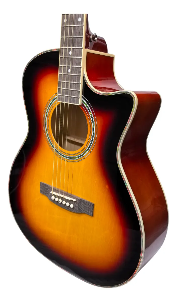 Guitarra Acústica Magna Cutaway 41 Pulgadas Tilo Sunburst Brillante M-83-SB - Image 3