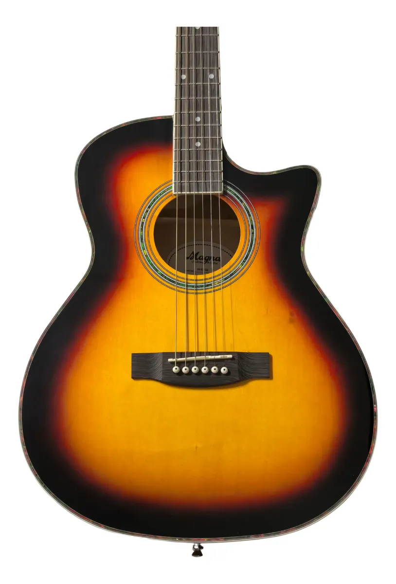 Guitarra Acústica Magna Cutaway 41 Pulgadas Tilo Sunburst Brillante M-83-SB - Image 4
