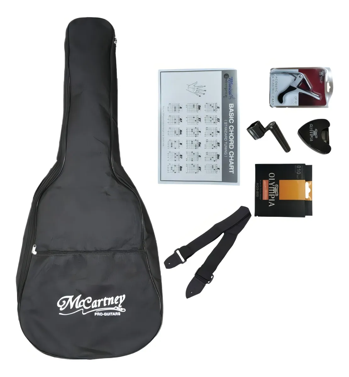 Guitarra Electroacústica McCartney Color Rojo, Cuerpo Slim, Incluye Pastilla Activa 4 Bandas Ecualización CG-851-EQ-RD - Image 3