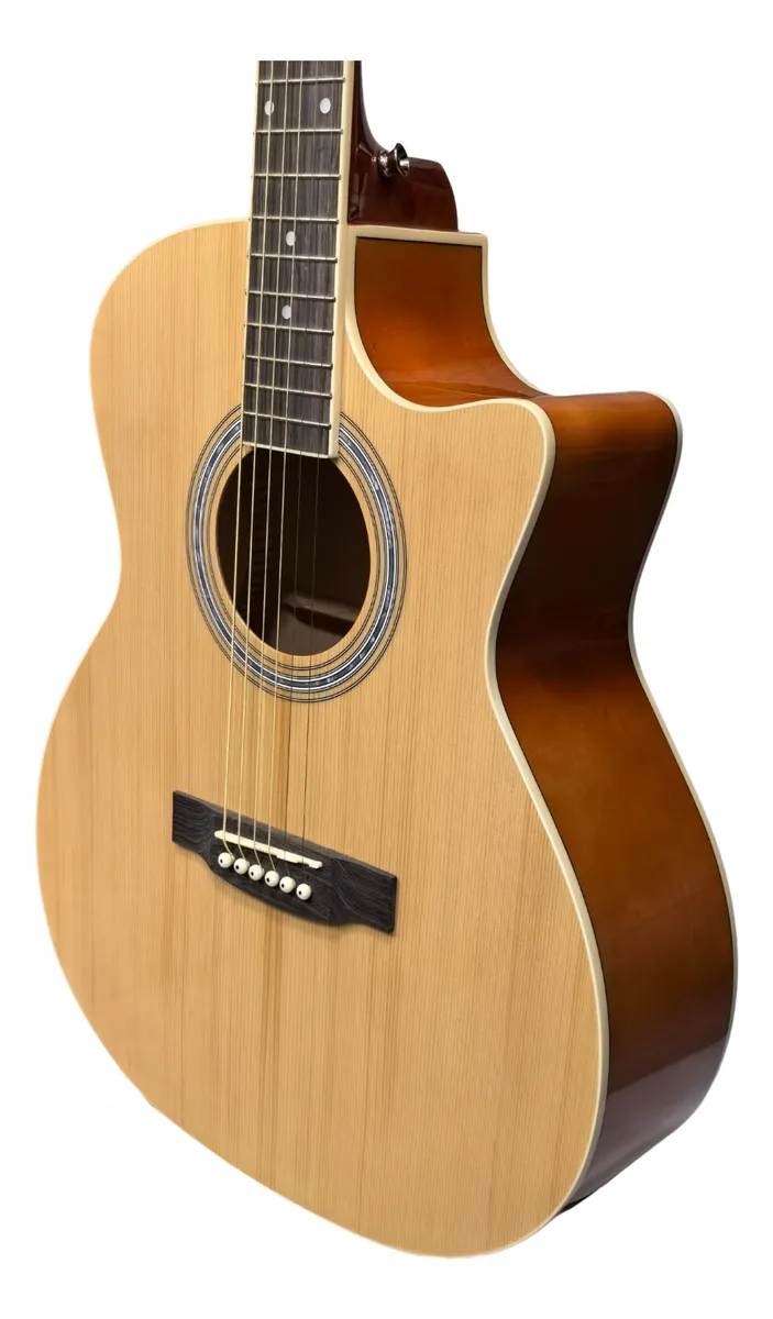 Guitarra Acústica Magna Cutaway 41 Pulgadas Tilo Natural Brillante M-85-NA - Image 3