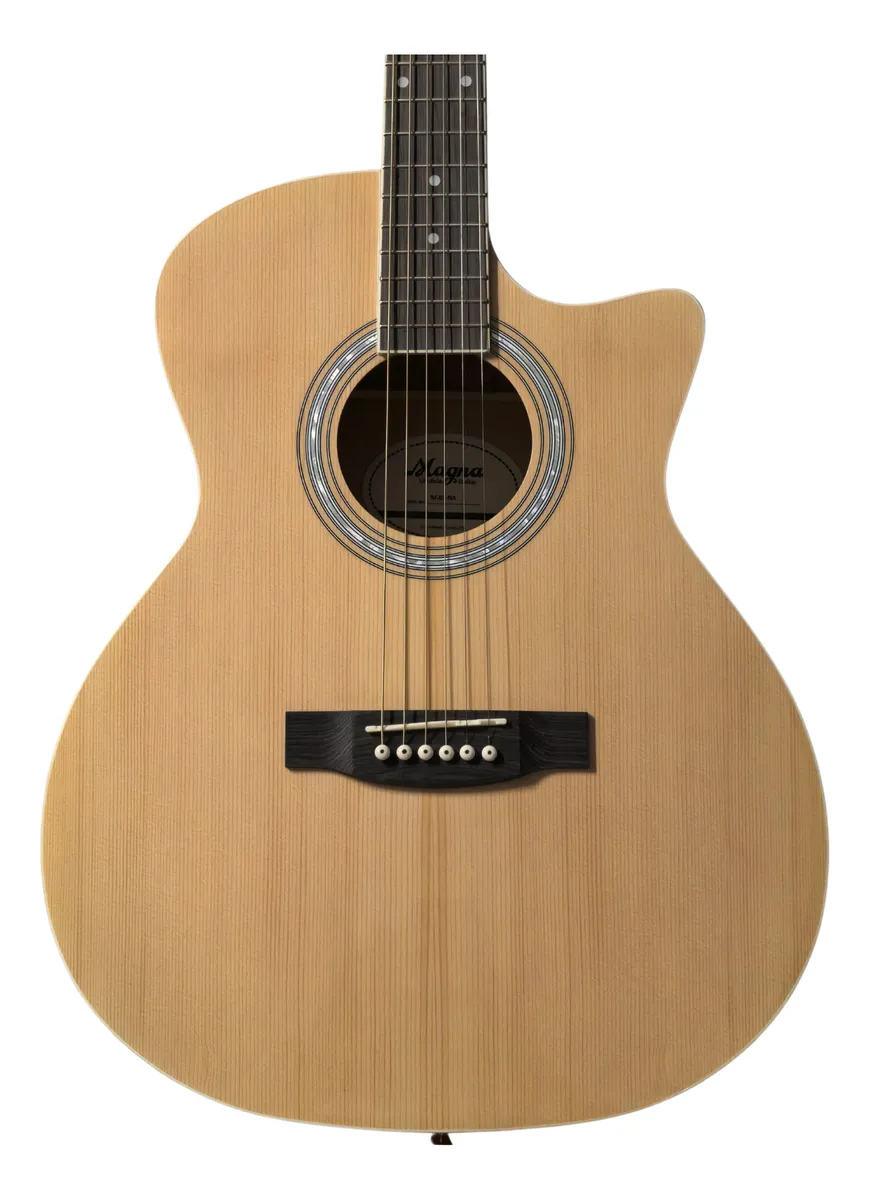 Guitarra Acústica Magna Cutaway 41 Pulgadas Tilo Natural Brillante M-85-NA - Image 4
