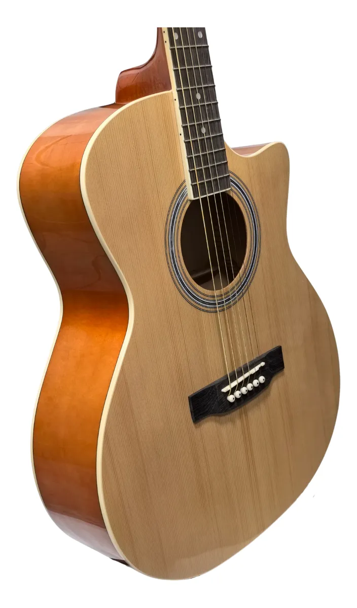 Guitarra Acústica Magna Cutaway 41 Pulgadas Tilo Natural Brillante M-85-NA - Image 6