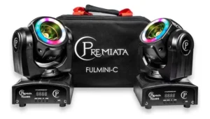 Cabeza Robótica LED Beam Premiata FULMINI-C 60W (Par con Funda)
