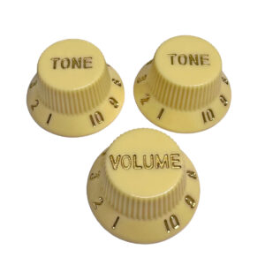 Perillas Axlabs Mod. Strat Style Knob Set (gold Font)