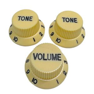 Perillas Axlabs Mod. Strat Style Knob Set(black Font)