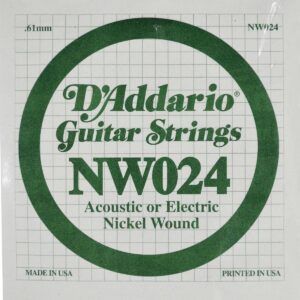 Cuerda D’Addario NW024 eléctrica individual